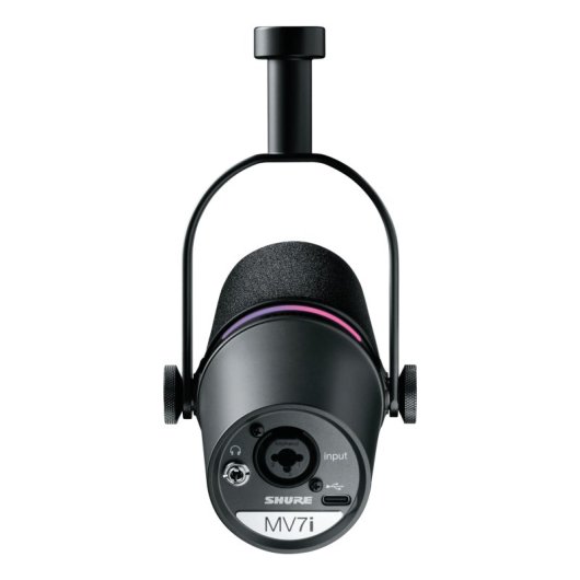 Shure MV7i Micrófono Dinámico USB/XLR para Podcast y Streaming Negro