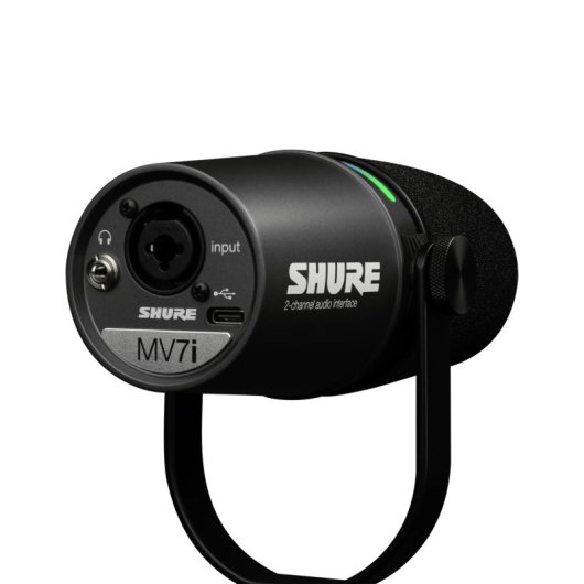 Shure MV7i Micrófono Dinámico USB/XLR para Podcast y Streaming Negro