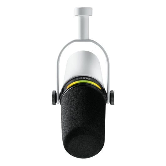 Microphone dynamique USB/XLR Shure MV7+ pour diffusion de podcasts, blanc