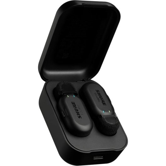 Shure MoveMic Two Micrófonos Inalámbricos Duales para Móvil y Cámara Negro