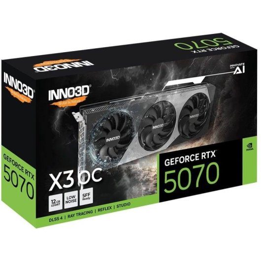 Carte Graphique Inno3D GeForce RTX 5070 X3 OC 12GB GDDR7 Reflex 2 RTX AI DLSS4