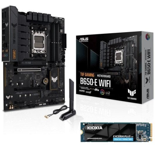 ASUS Pack TUF GAMING B650-E WIFI + Kioxia EXCERIA PLUS G4 2TB SSD PCIe 5.0 M.2 Gen5