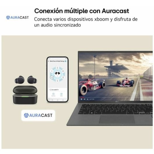 Écouteurs Bluetooth LG xboom Buds avec réduction active du bruit, noir
