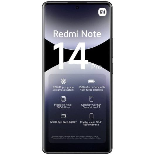 Xiaomi Redmi Note 14 Pro 4G 12/512GB Negro Medianoche Libre Reacondicionado