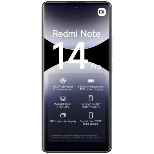 Xiaomi REDMI Note 14 Pro 4G 12GB 512GB 6.67" Preto Meia-Noite