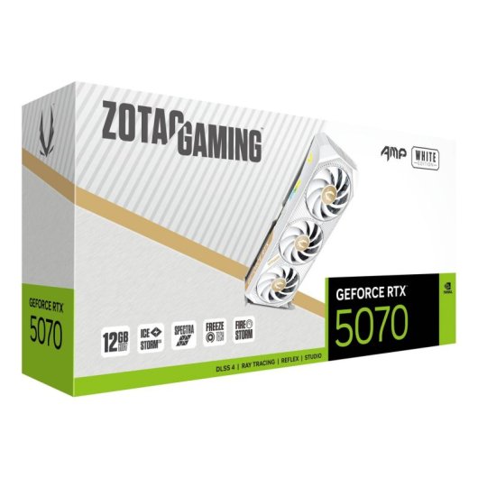 ZOTAC GAMING GeForce RTX 5070 AMP White Edition 12GB GDDR7 Reflex 2 RTX AI DLSS4