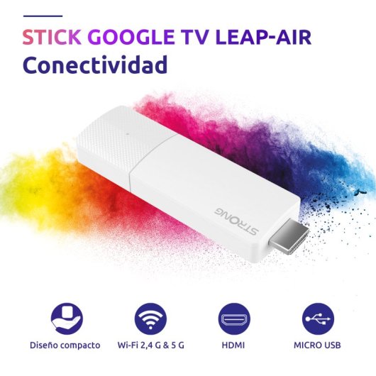 Starker LEAP-AIR Google TV Stick HDMI UltraHD 4K HDR10+ H.265/HEVC Dolby Audio Weiß