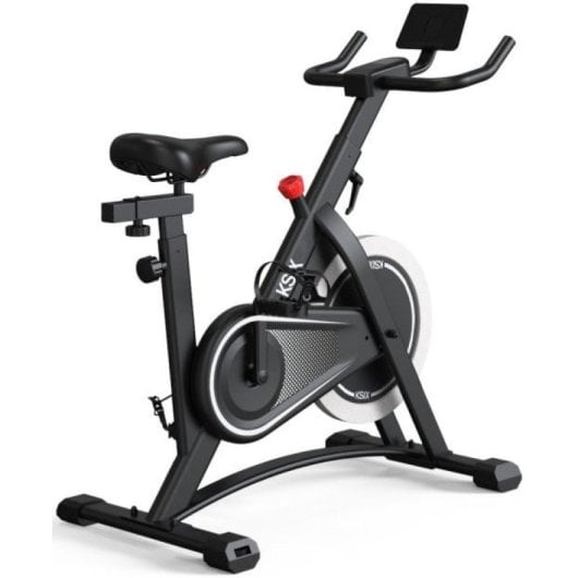 Ksix Kb01 Bicicleta Estática Indoor con Soporte Ajustable Compatible con Kinomap y Zwift, Negra