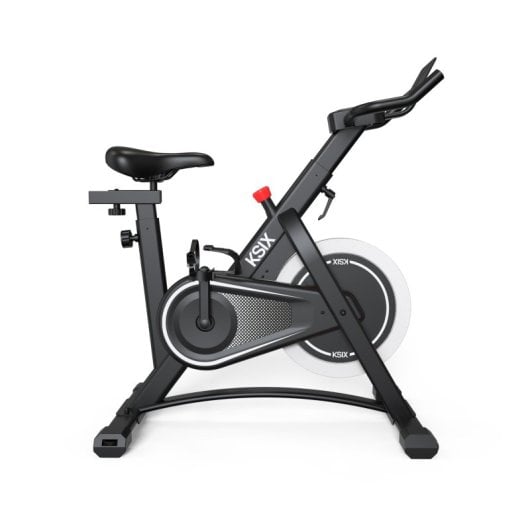 Ksix Kb01 Bicicleta Estática Indoor con Soporte Ajustable Compatible con Kinomap y Zwift, Negra