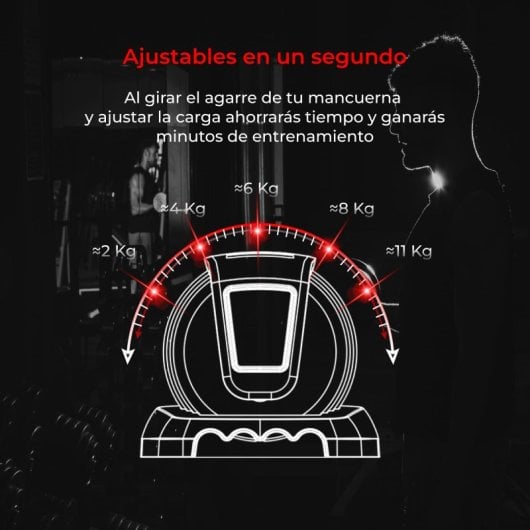 Ksix Mancuerna Ajustable 11Kg 8 Discos Incluidos