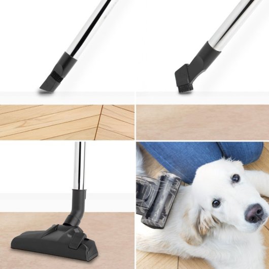 Aspirador Ciclonico Sin Bolsa Stc58 H.koenig, Cepillo Para Suelos Duros Y Cepillo Para Alfombras Y Mascotas, Filtro Hepa