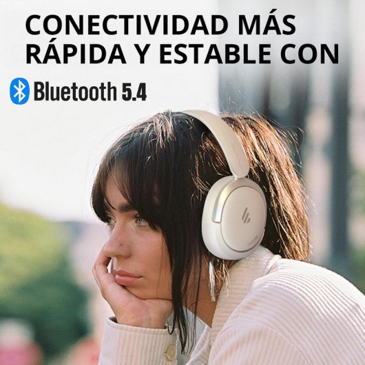 Edifier Atom Max Auriculares Bluetooth con Cancelación Activa de Ruido Marfil