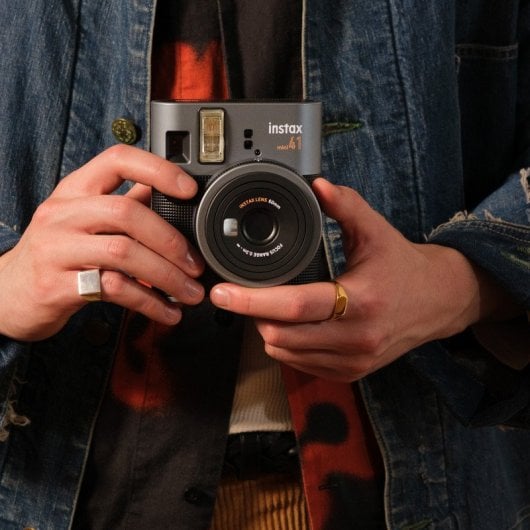 Fijifilm instax mini 41 Sofortbildkamera mit Blitz, Schwarz
