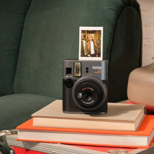 Fijifilm instax mini 41 Sofortbildkamera mit Blitz, Schwarz