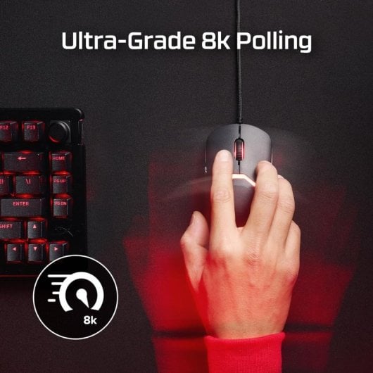 HyperX Pulsefire Saga Ratón Gaming RGB Sensor 26K 8000Hz 6 Botones Negro