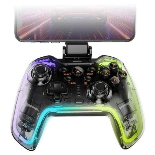 Gamepad Mars Gaming MGP-BT2 Bluetooth 5.0 RGB Neon Suporte Universal