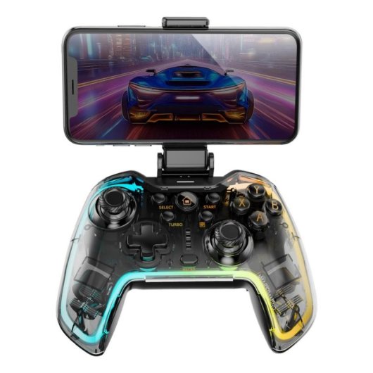 Gamepad Mars Gaming MGP-BT2 Bluetooth 5.0 RGB Neon Suporte Universal