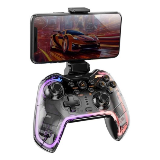 Gamepad Mars Gaming MGP-BT2 Bluetooth 5.0 RGB Neon Suporte Universal