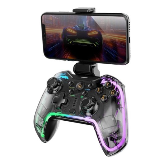 Gamepad Mars Gaming MGP-BT2 Bluetooth 5.0 RGB Neon Suporte Universal