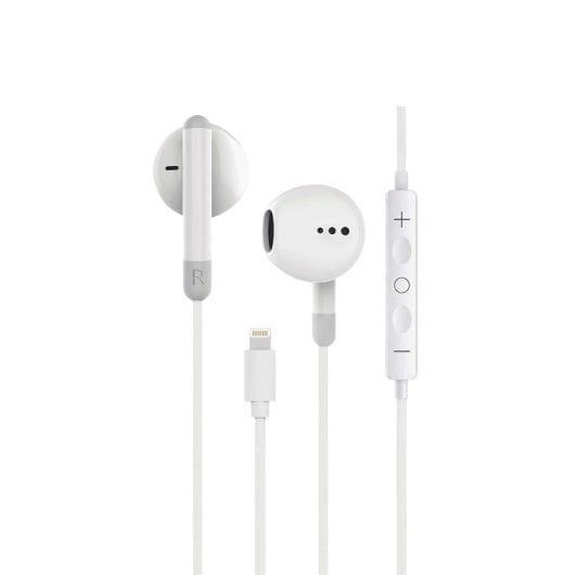 Contact Auriculares Con Cable, Lightning, Compatibles Con Iphone 14 Y Anteriores, Llamadas, Botón Multifunción, Blanco
