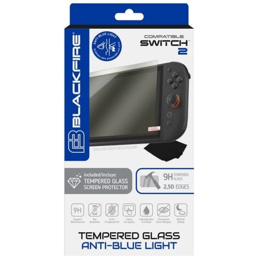 Blackfire Protector Cristal Templado Antibluelight 9H para Nintendo Switch 2