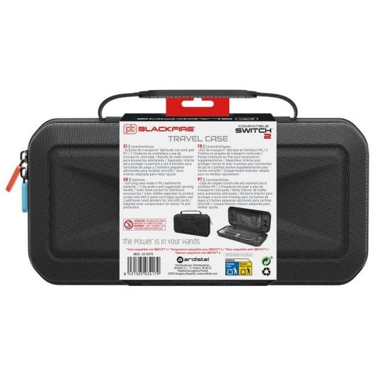 Blackfire Deluxe Travel Case Funda de Transporte Negra para Nintendo Switch 2