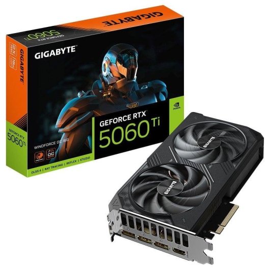 Carte Graphique Gigabyte GeForce RTX 5060 Ti WINDFORCE OC 16GB GDDR7 Reflex 2 RTX AI DLSS4