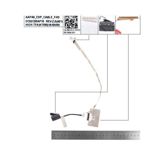 Cable LCD/LED Dell Precision 7510 7520 30 Pines DC02C00AP10