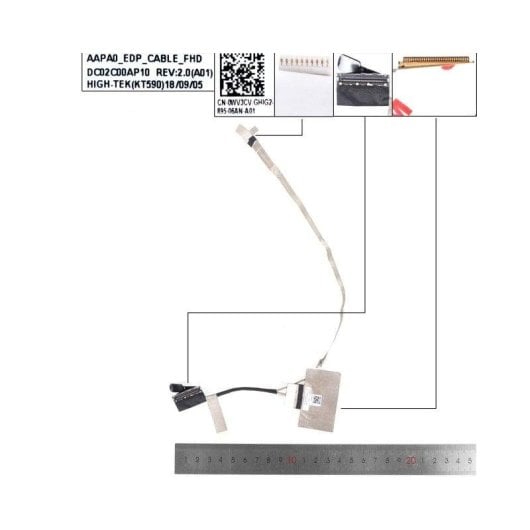 Cable LCD/LED Dell Precision 7510 7520 30 Pines DC02C00AP10