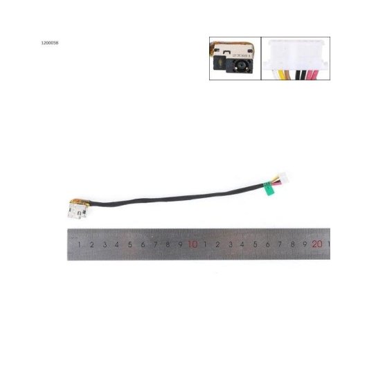 Conector DC Jack Voltistar HP Stream 14" 754734-SD1 754734-FD1 con cable 17,5 cm