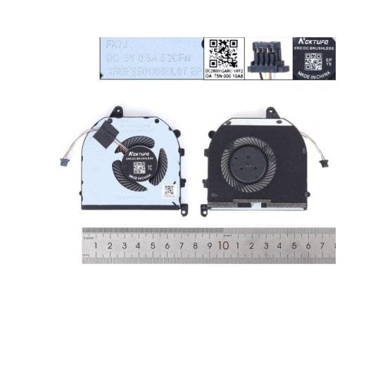 Ventilador Portatilmovil para Dell XPS15 9570 7590 M5530 M5540 P56f CPU