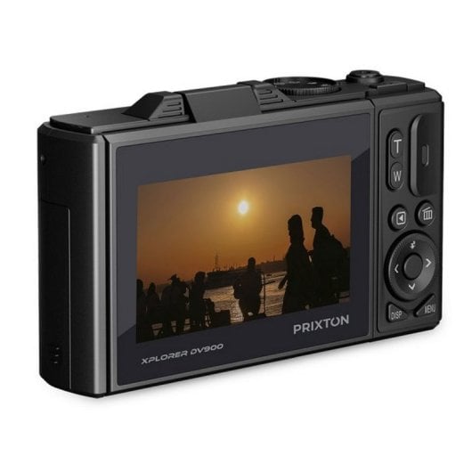 Prixton Xplorer DV900 Digitalkamera mit 3 Zoll drehbarem Bildschirm, UltraHD 4K 64 MP, Schwarz