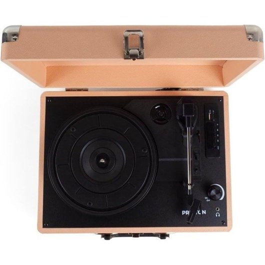 Tocadiscos Prixton VC400 6W RMS Bluetooth Riemaandrijving USB WAV Perzik