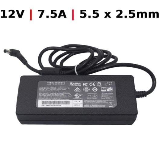Portatilmovil Cargador para NAS QNAP TS-431P 90W 12V 7.5A 5.5x2.5mm