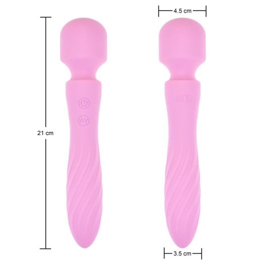 Hugbox Vibrador Wand Y Vibrador Femenino 20 Programas Rosa