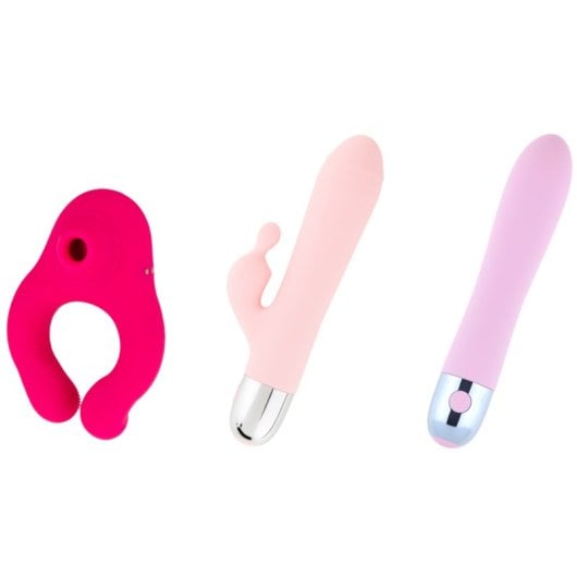Hugbox Kit De Juguetes Eróticos Pack Succionador De Clítoris/Vibrador Conejito/Vibrador Punto G