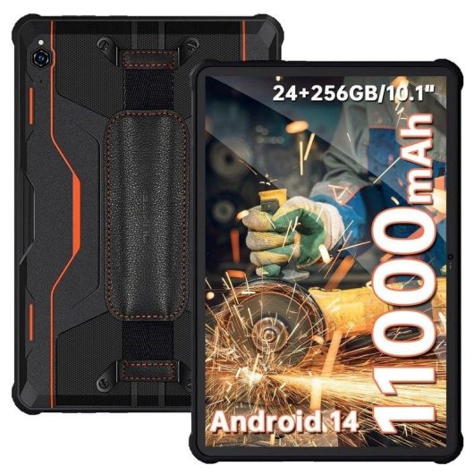 Tablet Oukitel RT9 4G 10,1" 6GB 256GB Negra Naranja