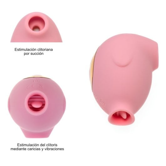 Hugbox Succionador De Clítoris Y Vibrador Femenino 11 Programas Y 2 Funciones Rosa