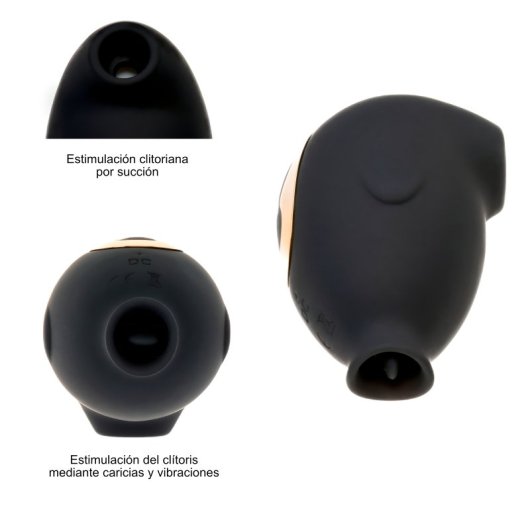 Hugbox Succionador De Clítoris Y Vibrador Femenino 11 Programas Y 2 Funciones Negro