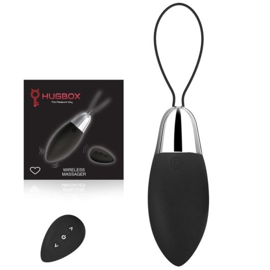 Hugbox Huevo Vibrador Vibrador Femenino con Mando A Distancia 11 Programas Negro