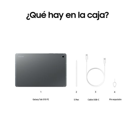 Samsung Galaxy Tab S10 FE 5G 10.9" WUXGA+ 8GB/128GB Android 15 Gris Versión Importada EU