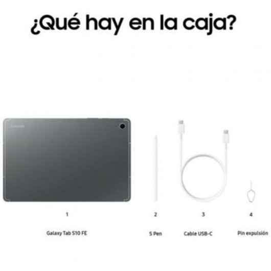 Tablet Samsung Galaxy Tab S10 FE 10,9" WiFi 12GB Cinzento 256GB S Pen resistente à água