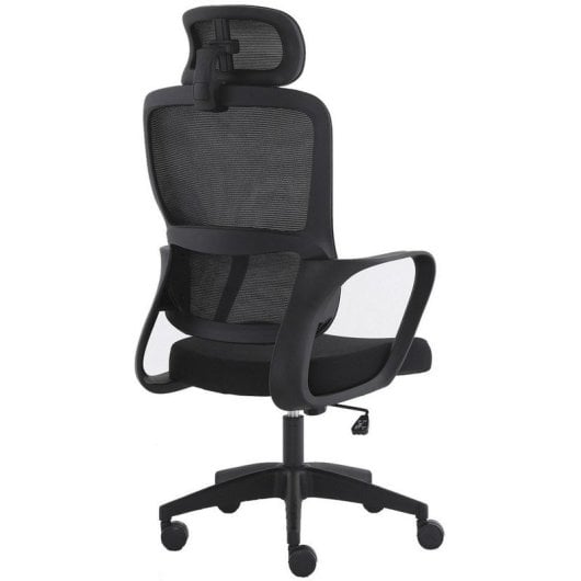 Home Heavenly Xuliana Silla de Oficina Giratoria y Regulable Textil Negro