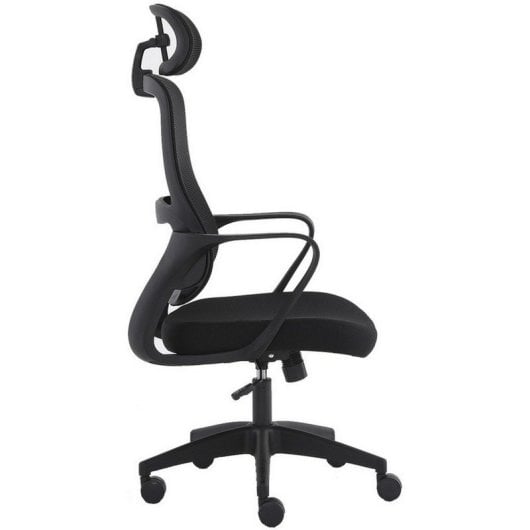 Home Heavenly Xuliana Silla de Oficina Giratoria y Regulable Textil Negro