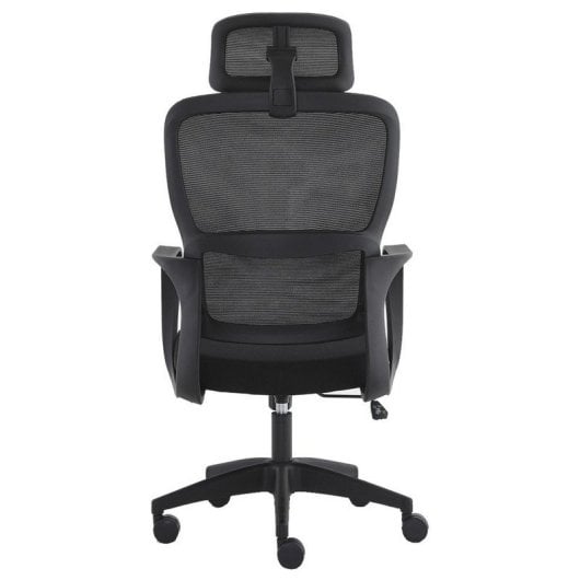 Home Heavenly Xuliana Silla de Oficina Giratoria y Regulable Textil Negro