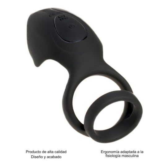 Hugbox Anillo Vibrador Y Masturbador para Hombre 10 Programas Negro