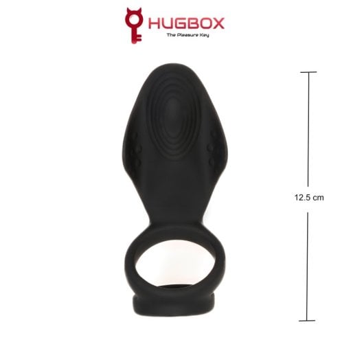 Hugbox Anillo Vibrador Y Masturbador para Hombre 10 Programas Negro