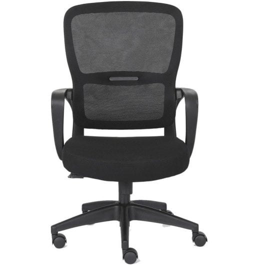 Home Heavenly Taxana Silla de Oficina Giratoria y Regulable Textil Negro