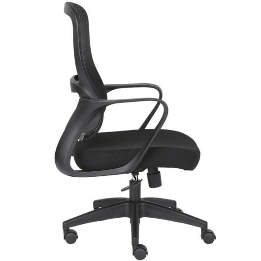 Home Heavenly Taxana Silla de Oficina Giratoria y Regulable Textil Negro