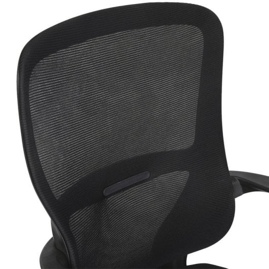 Home Heavenly Taxana Silla de Oficina Giratoria y Regulable Textil Negro